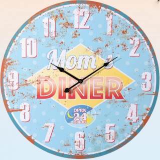 Dřevěné hodiny XXL - Mom's Dinner