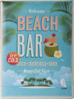 Americká cedule - Beach Bar