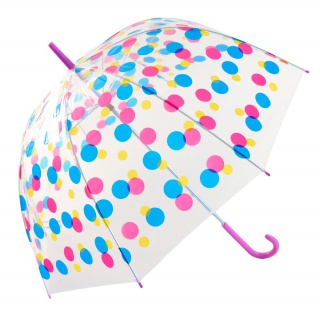 Průhledný deštník - puntíky