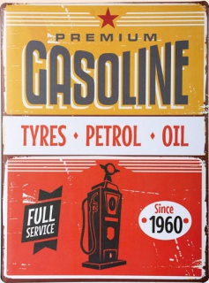 Americká cedule - Premium gasoline
