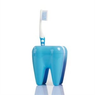 Zubní držák kartáčků - modrý
