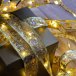 Svítící vánoční stuha 5 m - zlatá