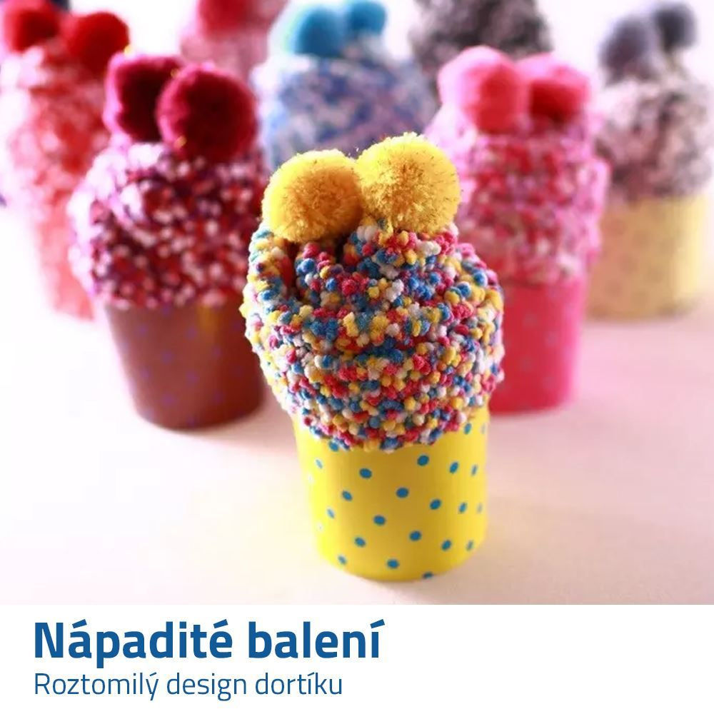 Ponožky - žlutý cupcake
