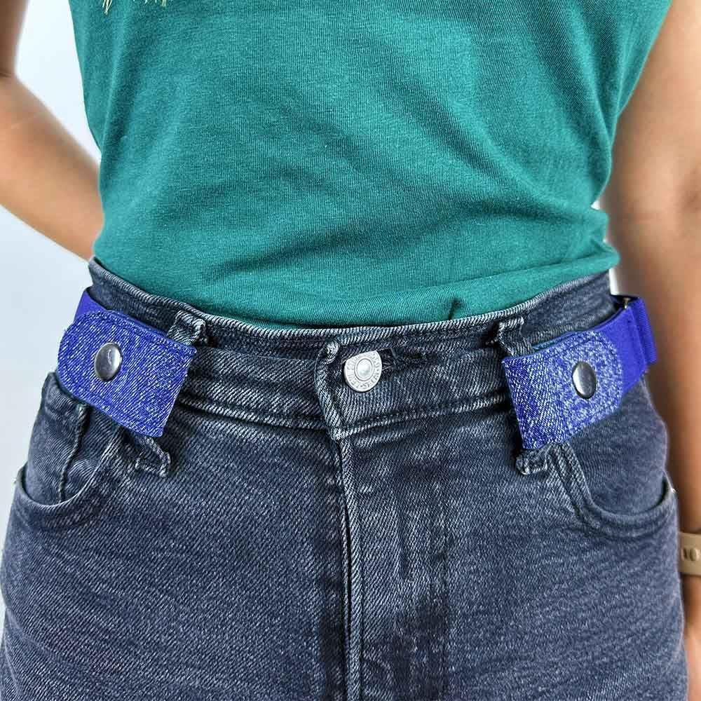 Pružný pásek jeans - tmavě modrý