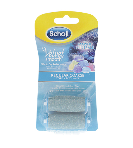 Scholl Velvet Smooth náhradní hlavice s mořskými minerály středně drsná 2 ks