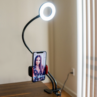 Selfie držák na telefon s LED přisvícením