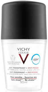 Vichy Homme 48h antiperspirant proti bílým a žlutým skvrnám 50 ml pro muže