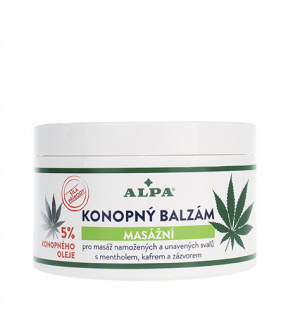 Alpa Cannabis masážní s konopným olejem 250 ml