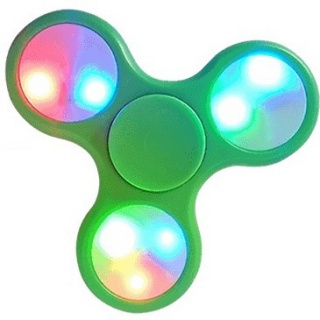Fidget Spinner - s LED osvětlením - zelený
