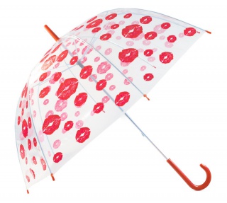 Průhledný deštník - polibky