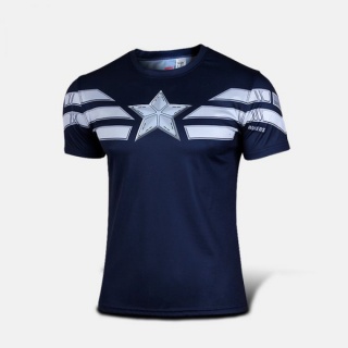Sportovní tričko - Captain America WINTER SOLDIER - modrá - M