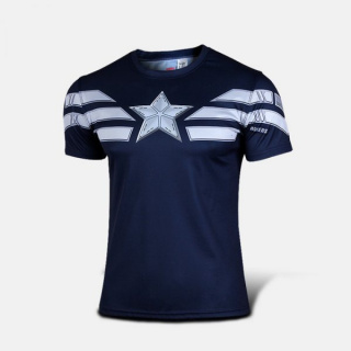 Sportovní tričko - Captain America WINTER SOLDIER - modrá - XL