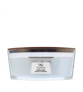 WoodWick Magnolia Birch vonná svíčka s dřevěným knotem 453,6 g