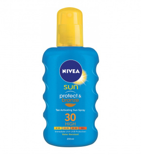 Nivea Sun Protect & Bronze sprej na opalování SPF 30 200 ml