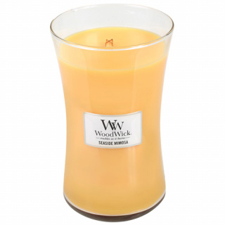 WoodWick Seaside Mimosa vonná svíčka s dřevěným knotem 609,5 g