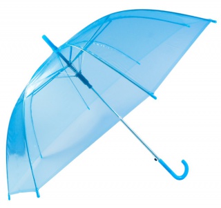 Průhledný deštník - tmavě modrý