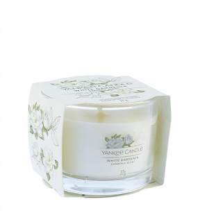Yankee Candle White Gardenia votivní svíčka ve skle 37 g