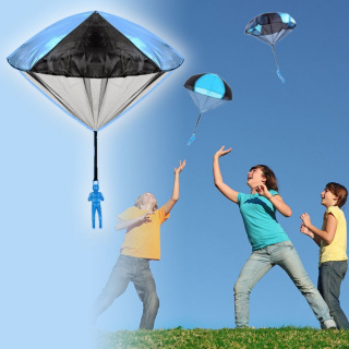 Vrhací parašutista s padákem