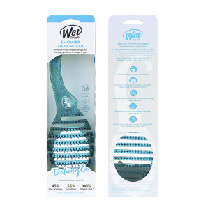 Wet Brush Shower Detangler kartáč na vlasy Teal Glitter