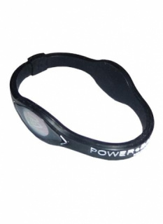Power Balance černý - velikost M s bílým nápisem