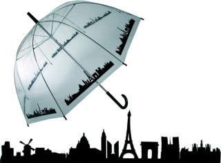 Průhledný deštník - Paříž