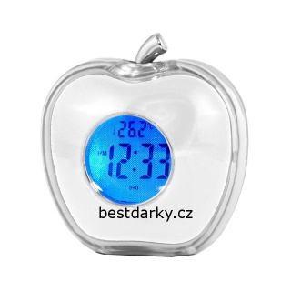 Mluvící budík Jablko - bílá