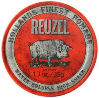 REUZEL Styling Red Pomade Water Soluble pomáda na vlasy se středním zpevněním a vysokým leskem pro muže 35g