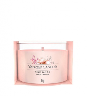 Yankee Candle Pink Sands votivní svíčka ve skle 37 g