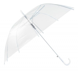 Průhledný deštník - bílý