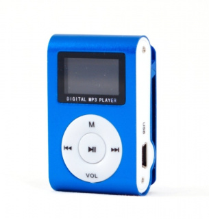 Mini MP3 přehrávač s displejem - modrý