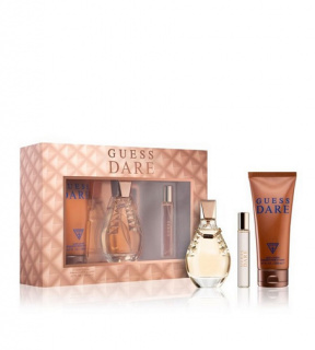 Guess Dare dárková sada pro ženy toaletní voda 100 ml + toaletní voda 15 ml + tělové mléko 200 ml