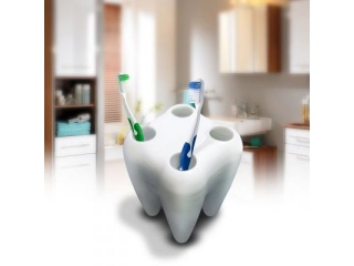Zubní držák kartáčků - bílý