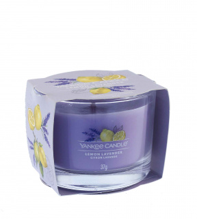 Yankee Candle Lemon Lavender votivní svíčka ve skle 37 g