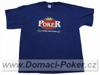 Modré tričko texas Holdem Poker - XXL