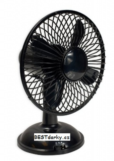 USB Stolní větrák černý