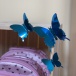 Zrcadlový motýl 12 ks - modrý
