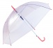 Průhledný deštník - růžový