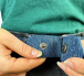 Pružný pásek jeans - tmavě modrý