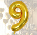 Nafukovací balónky čísla maxi zlaté - 9